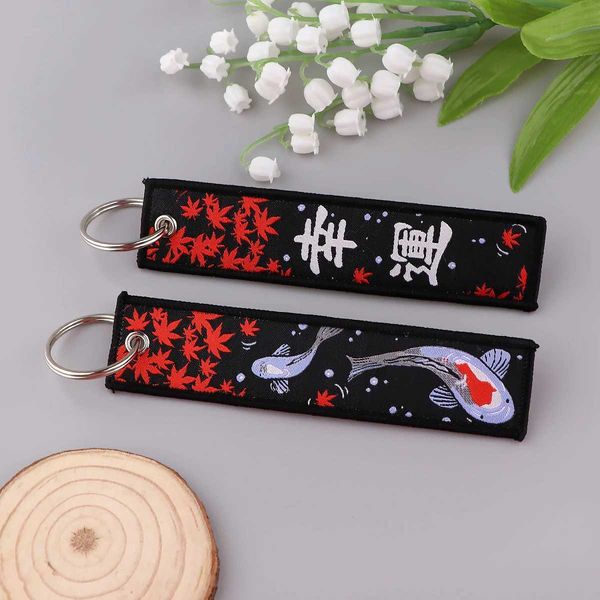 8nsl Keychains Bancos japoneses Tag de teclado Good Luck para motocicletas de carros Chaves Chavening Women Women Jet Tag Jewelry Acessórios Presentes D240417