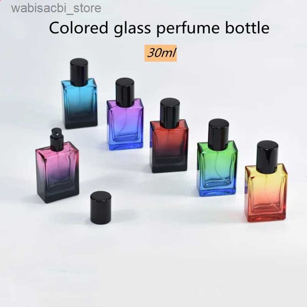 Duft neu 30 ml leerer farbiger Glassprayflasche Parfümflasche Kosmetische Behälter Duft Zerstäubung Tragbare Reiseverpackung L49