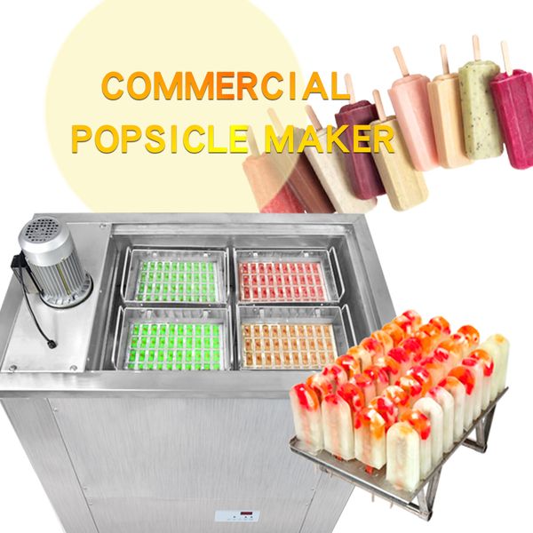 Remessa Grátis Comercial Kitchen 4 Moldes Máquina de fabricação de doces pop de picolé de gelo, fabricante de pirulito de gelo com conjuntos de mofo, refrigerante