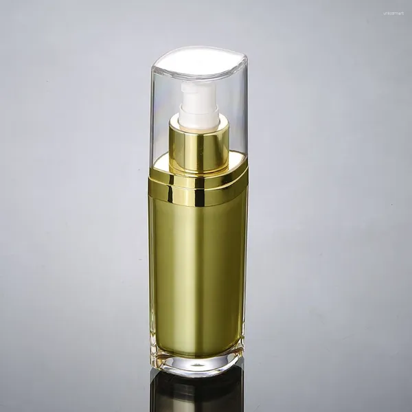 Bottiglie di stoccaggio 60 ml di bottiglia acrilica oro forma occhio siero/lozione/emulsione/fondamentale essenza toner sbiancante per la cura della pelle