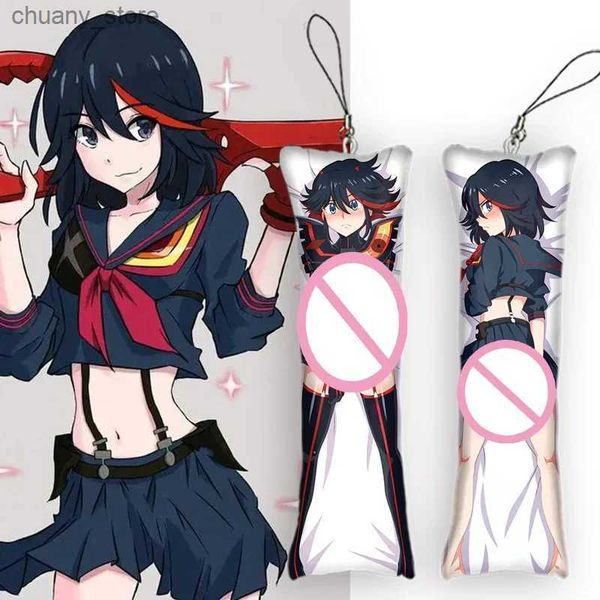 Tornari Canali 4x12cmkill la Kill Matoi Ryuuko Mini ciondolo Dakimakura Dakimakura Keetchain a doppia facciata anime cuscino per corposo cuscino per cuscinetti carri regali carini y240417