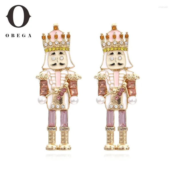 Dangle Ohrringe Obega King Design Tropfen Ohrring Voller farbiger Epoxid-Schmuck für Frauen Spezialkristallstein