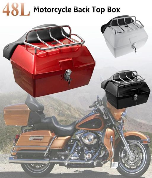48L Universal Motorcycle Box de armazenamento traseiro Motorbike da caixa de ferramentas da caixa de ferramentas da caixa de porta -ferramentas Scooter Motorbike4114320