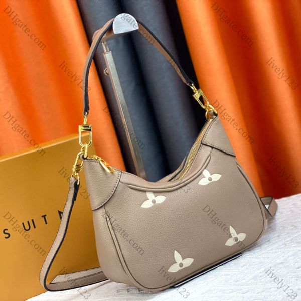 2024 Hochwertige Damen -Crossbody -Tasche M46112 Luxusleder -Tasche geprägte Umhängetaschen M46002 Herren Designer Handtasche Baguette Tasche Satchel Clutch Duffel