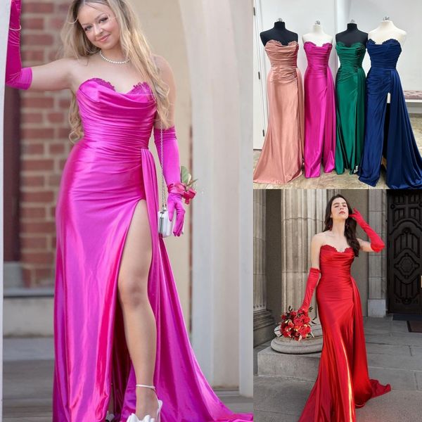 Abito da festa formale in corsetto senza spalline Draped Overskirt Overskirt Lady Pageant Prom Event Event Occasione Special