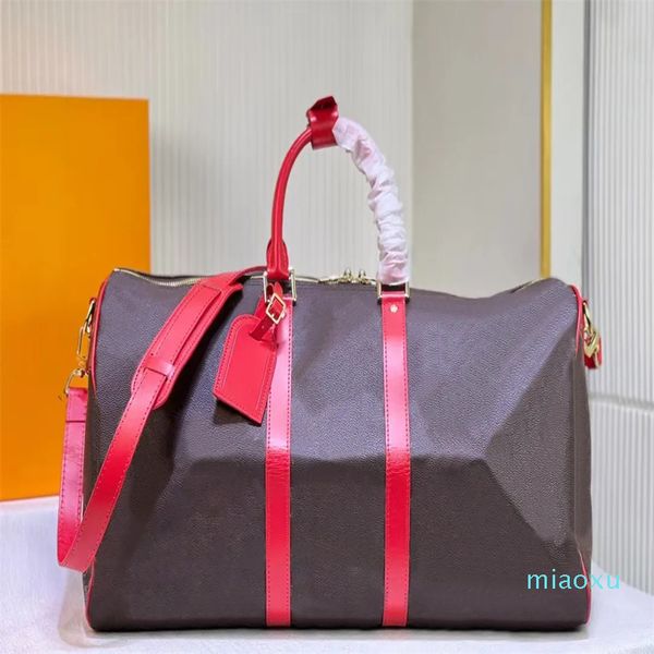 10a hochwertige Luxus -Duffel -Taschen mit allen Bandoullere 50 cm Frauen Reisen Reisen Männer klassisch rollende weiche Koffer Gepäckset