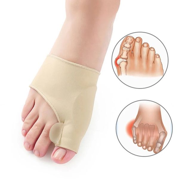 2024 2pcs = 1Pair Toe Corrector Ortóticos Pés Care de Pé Cuidado ósseo Correção do Ajento Softe Pedicure Soas De alisá