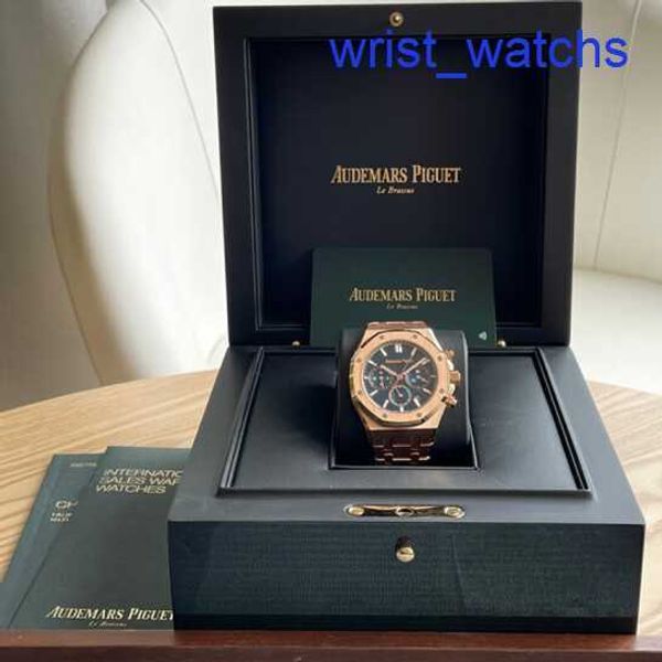 AP Casual Watch Watch Series Royal Oak Series 26715OR Blue Disc 18K Розовое золото.