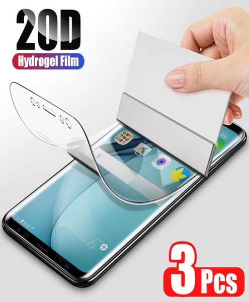 Filme de hidrogel ZNP 20D para Samsung Galaxy S8 S9 S10 S20 Plus Screen Protector Note 9 10 20 S7 Edge Not Glass7245138