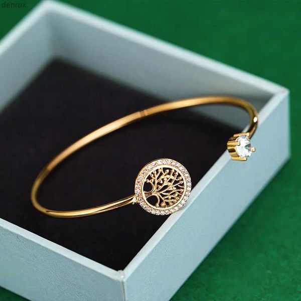 Bangle Fashion Beautiful Tree of Life Lady Bracelet Personality Прекрасное дерево жизни может открыть регулируемые украшения с вареньем для страза