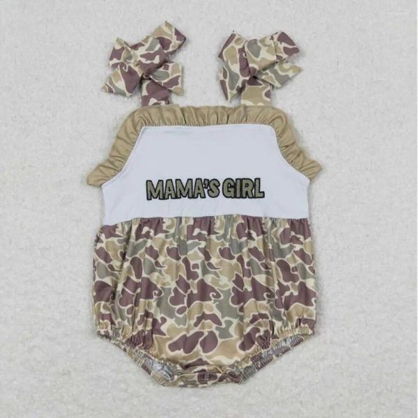 Set di abbigliamento stile Mama's Girl's Girl Camo Milk Clothes Girper Girls Born