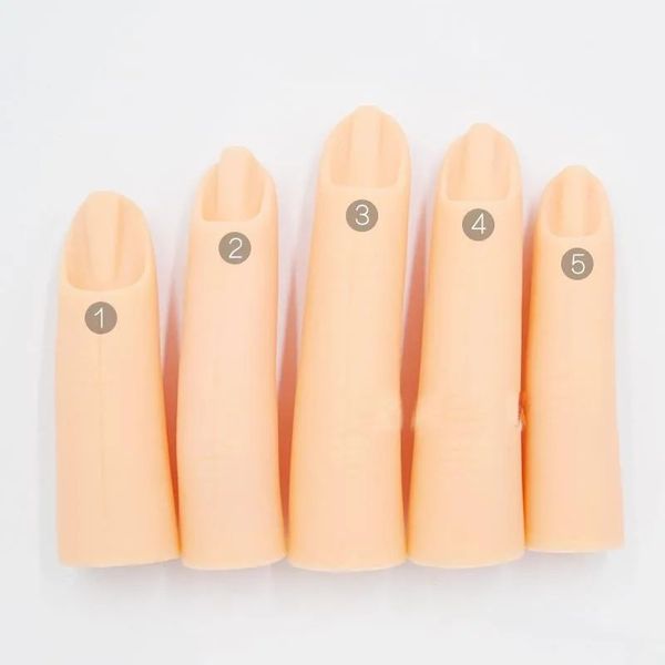 5pcs/conjunto de unhas treinador de arte treino Modelo de dedo para gel de acrílico Manicure Salon Tools