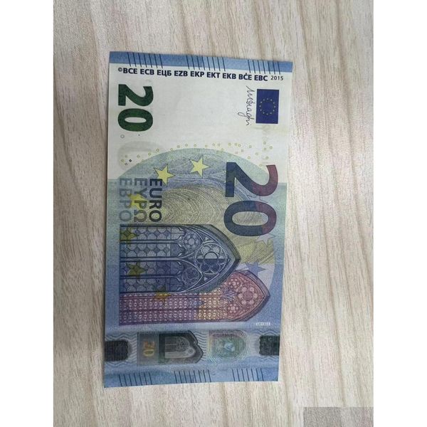 Outros suprimentos de festa festiva Copiar dinheiro real 500 tamanho euro 100 12 notas falsas 20 chip 50 estrangeiros 200 moedas de coleção 10 toke dhxtv