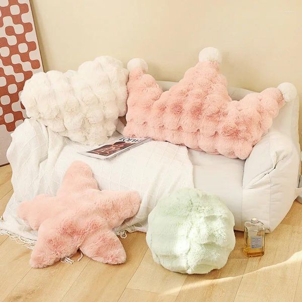 Pillow Ins Plush Wurf Crown Star herzförmiges Bürosofa Baby Schlaf Kinder gefülltes Spielzeug Prinzessin Raumdekoration Kissen Kissen