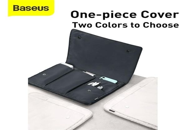 Manga de laptop Baseus Bag de armazenamento à prova d'água 1316 polegadas para caderno de telefone celular Large Capaticy Flipcover Design Sleeve 201124132483