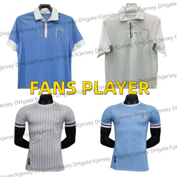 2024 2025 Uruguay Soccer Trikot 24 25 L.Suarez E.Cavani N.De La Cruz National Team Shirt G.de F. Vaerde R.Araujo R.Bentancur Football Uniform Maillot -Spieler -Version