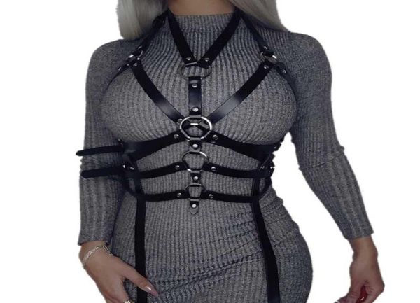 Women039s Trendy Sexy Harness Leather Larter Belts For Women Body Gothic Craved Gage Lingerie Black Adult Fetish Wa istend1149856