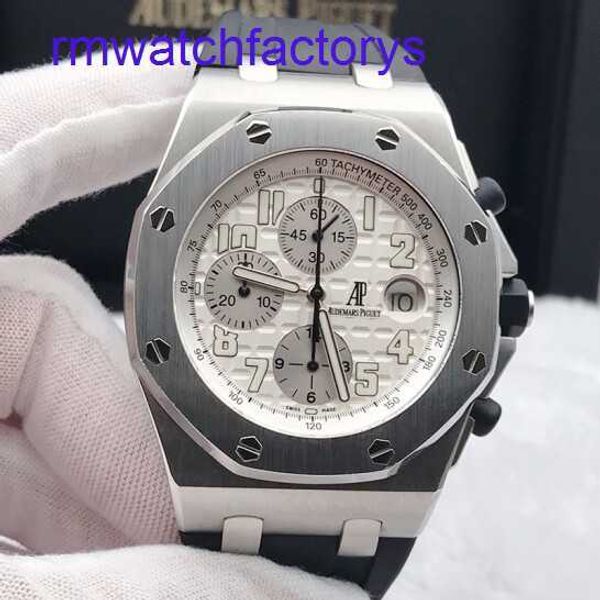 Minimalista AP Wrist Watch Royal Oak Offshore Precision Steel 26020 Mecânico automático de 42mm Data Timing e anti -magnético relógio masculino completo