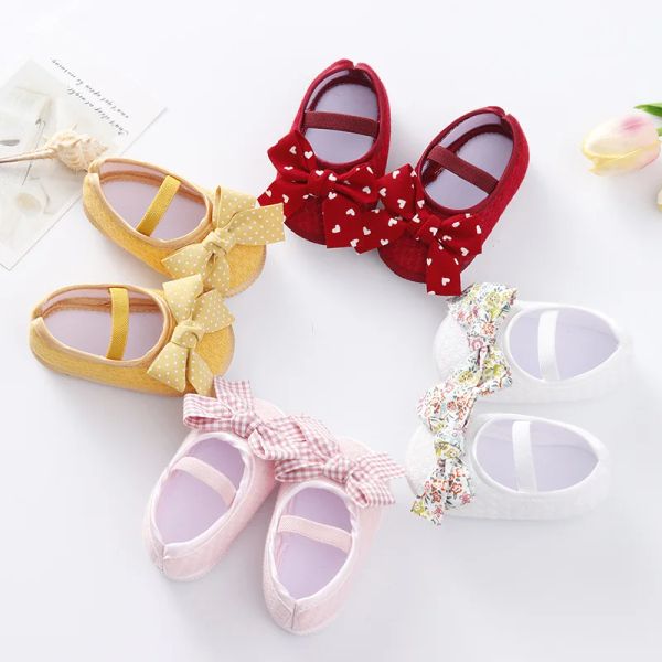 Primeiro Walkers Shoes Baby Girls Bowknot Not Retwear calçados de calçado