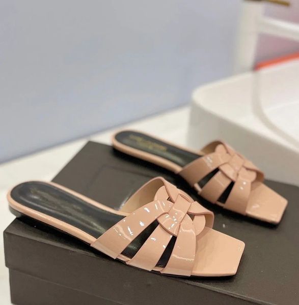 2024 Summer Walk Tribute Women's Slipper in pelle Slides Flats Nu Pieds Sandals Scarpe Lady Beach Women Slifors Casual Ladies Walkies Wholesale Footwear EU35-43 Box Box