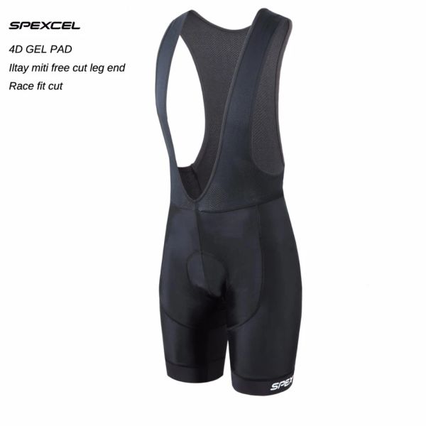 Calças spexcel de alta qualidade clássico bibom shorts de bicicleta de bicicleta de bicicleta ropa ciclismo de bicicleta 4d Gel Pad Itália Garrinhas de silício na perna