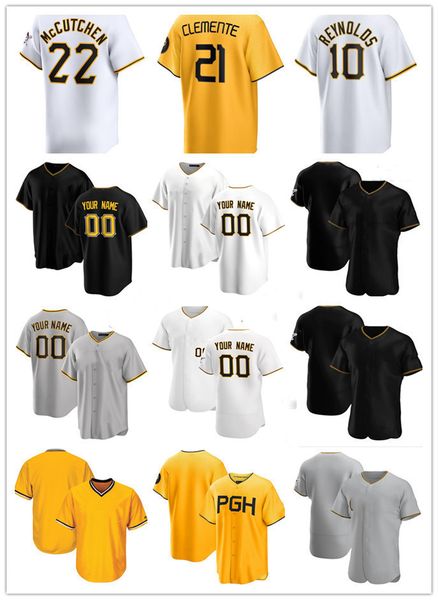 Willie Stargell Roberto Clemente Connor Joe Andrew''mccutchen Edward Olivares Ke'bryan Hayes Bryan Reynolds Aroldis Chapman Pittsburgh Baseball Jersey Pirates