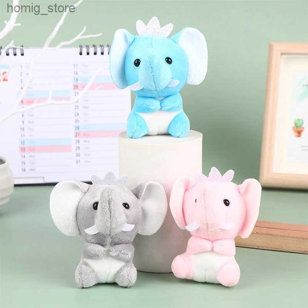 Plüschschlüsselketten Elefant Plüsch Spielzeug Cartoon Tieranhänger weich gefüllte Puppe Schlüsselback Rucksack Auto Bag Schlüssel Ring Dekor Kinder Geschenk Y240415