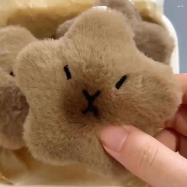 Portachiave morbida spremitura capybara peluche giocattoli cigolii cigolii capibara bambola pollo che cinguettano cinguettio kapibara unisex