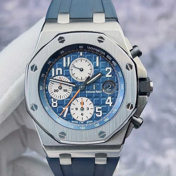 Designer Watch Luxury Automatic Mechanical Orologi Serie 26470st Funzione cronografo in acciaio inossidabile blu navy Odiatch da polso