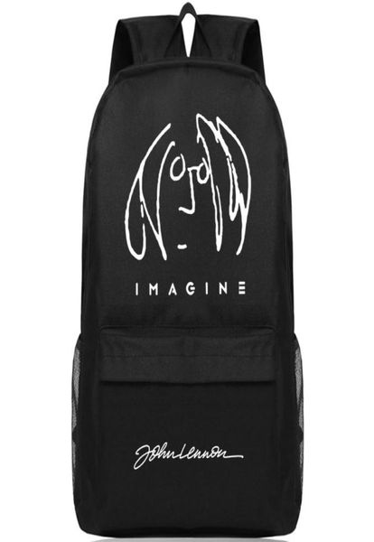 Lennon Sırt Çantası John Day Pack Rock Band Okul Çantası Müzik Paketi Kalite Sırıltısı Sıralık Schoolbag Açık DayPack4641002