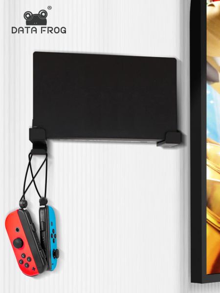 Racks Data Frog Wall Support Short Holder Rings Hanger Mural Stand per Nintendo Switch Joycon OLED TV Dock Dock Accessori controller