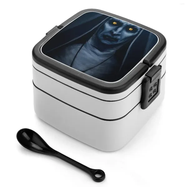 Dinnerware Valak Pintura Bento Box Escola Crianças Trabalhador de escritório 2 Layers armazenam o Demônio de Horror Conjurador 2