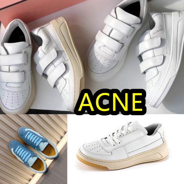2024 scarpe da design di spedizioni gratuite acne in pelle scamosciata scarpe da allenamento giunte scarpe sportive scarpe da tavolo scarpe bianche da donna chaussure gai nuovo stile
