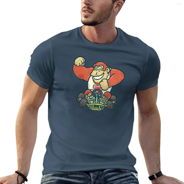 Polos masculinos super kart kong camiseta camisetas de grandes dimensões homem edição camiseta suor camisas masculinas