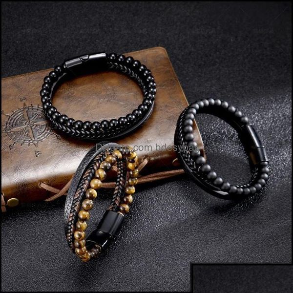 Bracelets de charme charme pulseiras de joias tendentes pessoas criativas estilo explosão criativa estilo punk couro trançado miscel