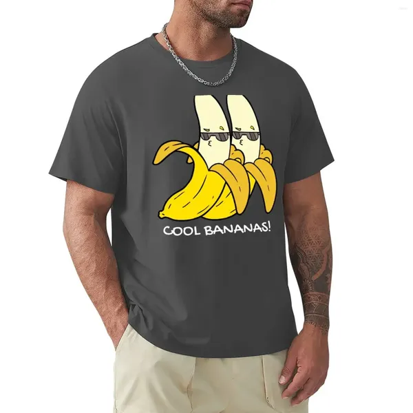 Polos masculinos Bananas legais!Excelente coisa boa!Frase de banana engraçada.T-shirt Sports Fan Summer Top Plain T Top Cades Homens