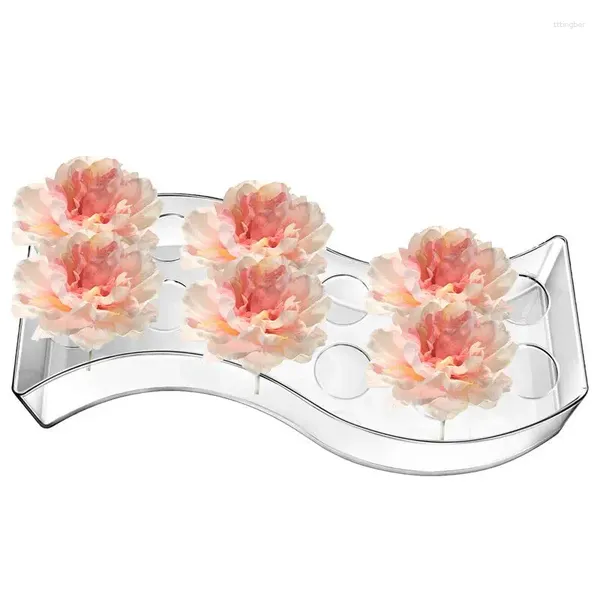 Vasen Acrylblütenvase S form Clear Bud einzigartige stilvolle Herzstück Blumenarrangement für Zuhause