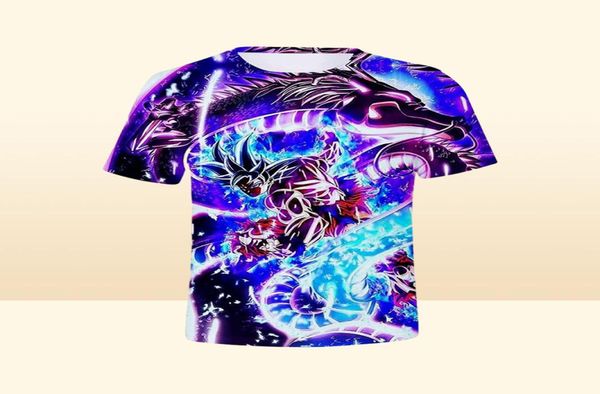 MEN039S Tshirts Yüksek Kaliteli Yaz 2022 Kısa Kollu Serin Goku T Shirt 3d Baskılı Anime Tasarlanmış Tshirt Moda Yenilik Sty9878339