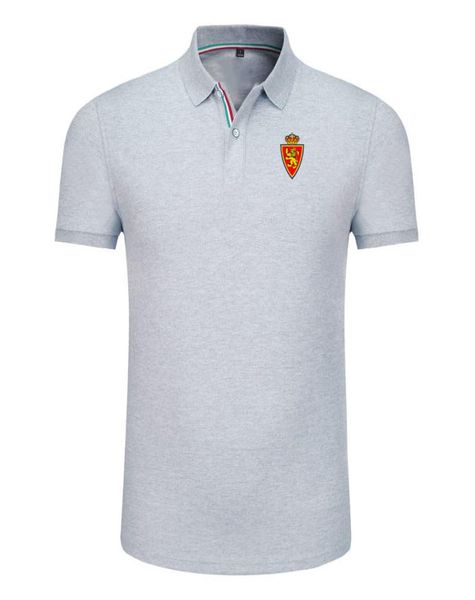 Real Zaragoza 2020 Primavera e verão New Cotton Football Polo Shirt Men039s Shortsleeeved Lapeel Unisex Polo Can Diy Custom Men6422022