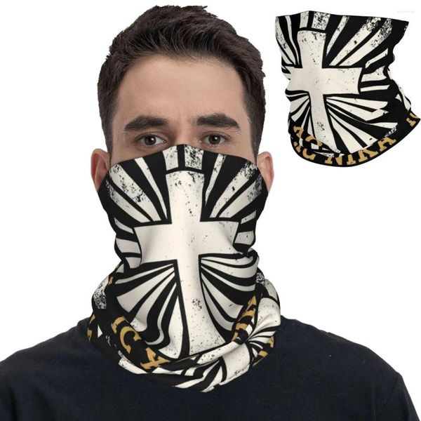 Eşarplar IC XC Nika Cross Doğu Hristiyan Yunan Bandana Boyun Gaiter Baskılı Jesus Balaclavas Sarbu Eşarp Çok Kullanım Kafa Bandı Unisex