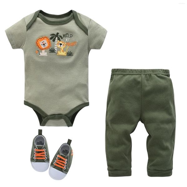 Наборы одежды Honeyzone Born Baby Boy Одежда BODYSUITS Летний костюм набор для детских туфель