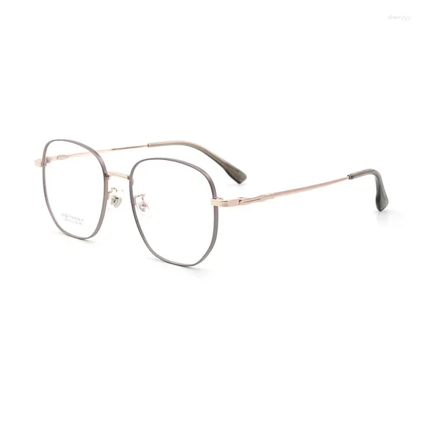 Sonnenbrillen Frames Retro Square Eyewear Legierung Brillen Männer Metall Brillen Biege Gedächtnis Titan Tempel optische Rahmen Myopie Brille