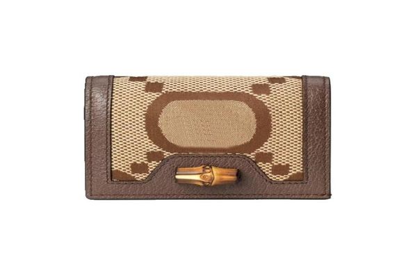 Designer Leinwand und Lederbifold -Geldbörsen Herren Womens Brown Jumbo Card Hülle Münze Geldbörse 6582446656049