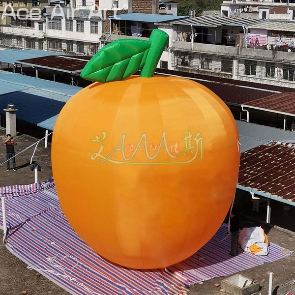 Publicidade gigante por atacado Pop -up Fruit Model Inflável Mockup Orange para promoção ou decoração de eventos