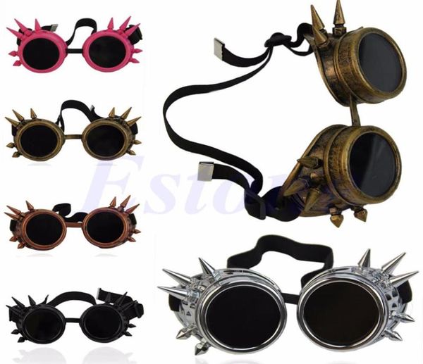 Cosplay gótico vitoriano Rivet steampunk óculos de óculos de soldagem punk1406581