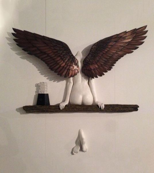 Muralha de escultura de arte 3d para sala de estar decoração de decoração de casa decoração de estátua de estátua de arte anjo angel wings sd 2103268205656