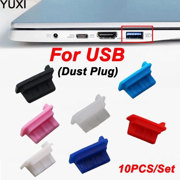 Alto -falantes yuxi 10pc USB plugue do plugue da porta Tampa da porta USB Plugue USB Plug USB Mestre tampa de pó de silicone Protector Protector Tablet PC Notebook