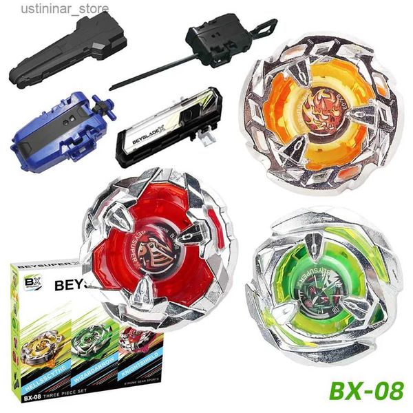 Beyblades Metal Fusion Beyblade Metal Fusion Burst Burst Gyroscope X Series BX-08 Три в одном гироскопе с ручкой передатчика цветовой коробки набор игрушек L416