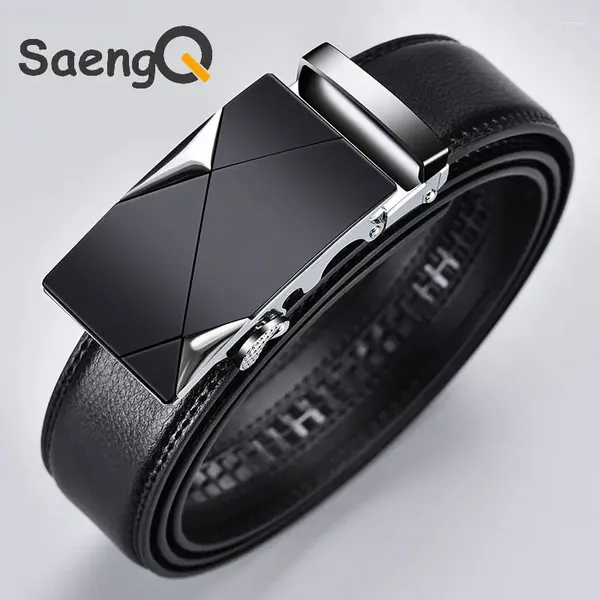 Cintos famosos Brack Belt Men Mens Qualidade Genuíno Luxo Couro para Strap Male Metal Automático Fivele