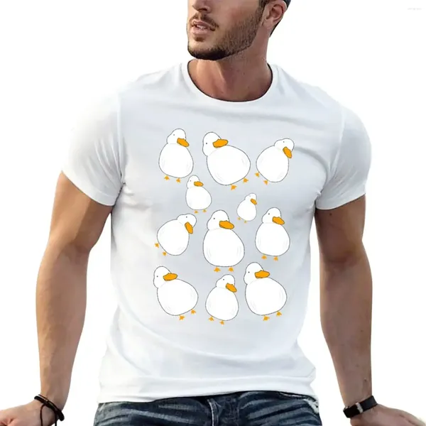 Herren-Tanktops Chubby Entenmuster T-Shirt Kurzarm T-Shirt übergroße T-Shirts für Männer Baumwolle